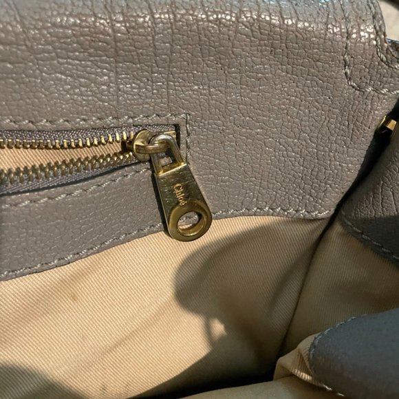 Chloe Medium Size Leather Bag with Gold Hardware
